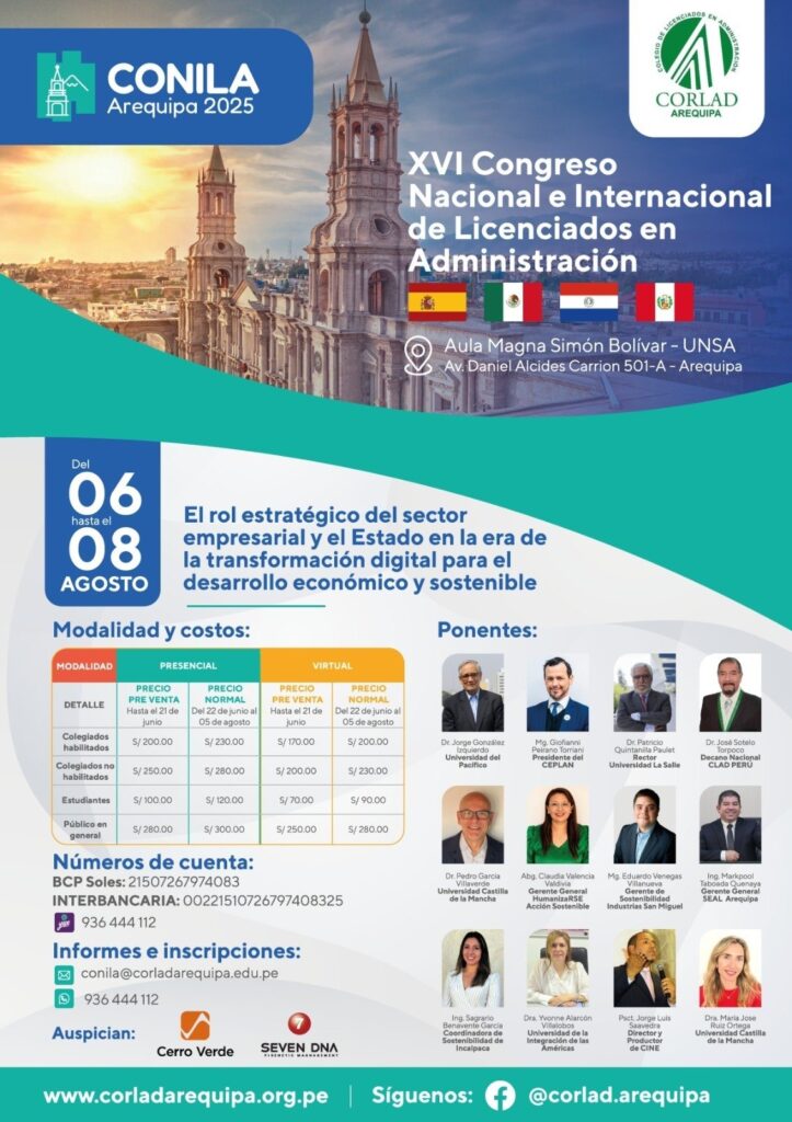 XVI CONGRESO NACIONAL E INTERNACIONAL DE LICENCIADOS EN ADMINISTRACIÓN - CONILA 2025