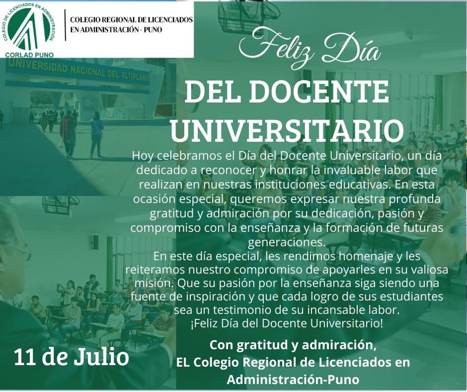 ¡Feliz Día Docente Universitario!